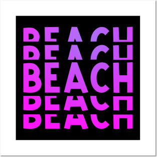 Purple Beach Posters and Art